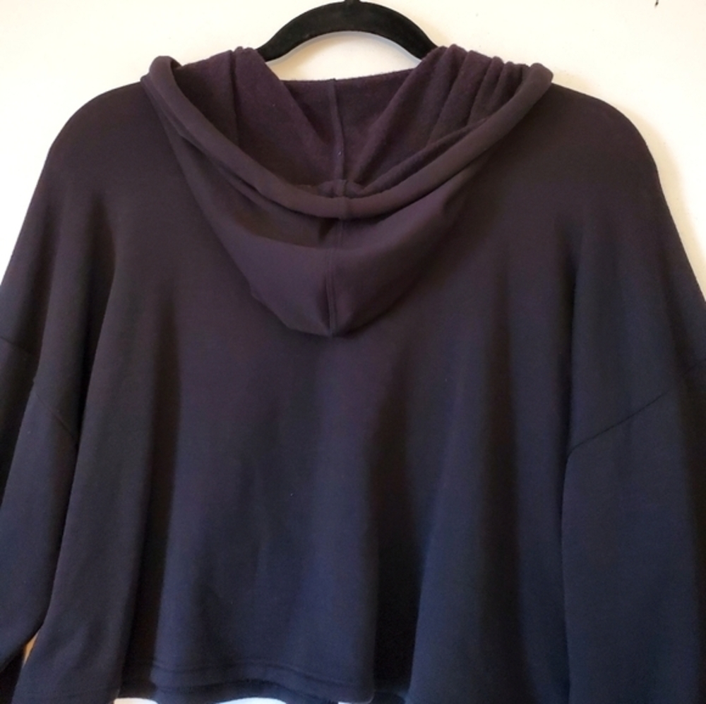 Lanston Sport Pullover Black Cropped Soft Hoodie Size Medium NWT - Picture 5 of 9